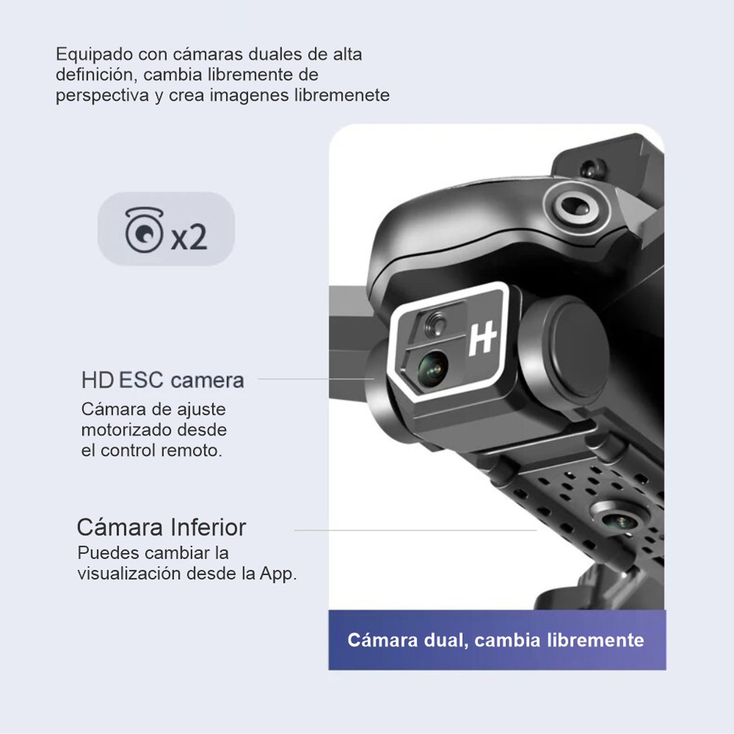 Drone WiFi 2.4G K7 Pro Cámara Dual HD