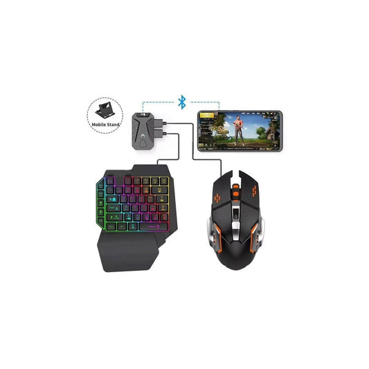 Combo Gamer 4 en 1 Teclado de Mano Retráctil